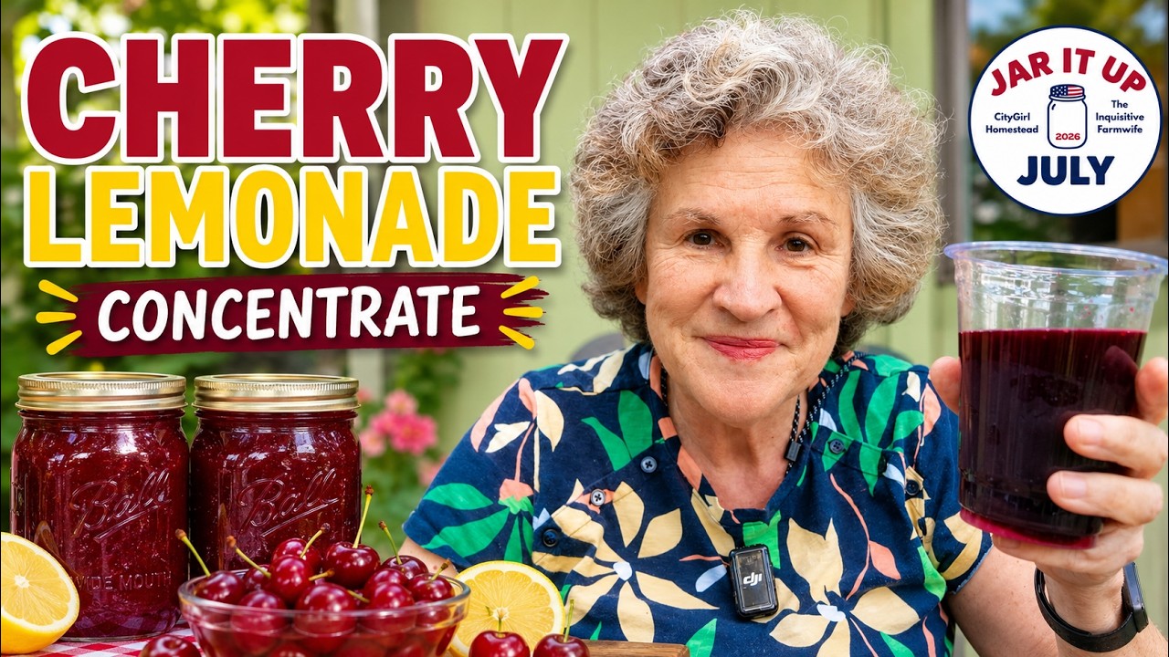 Cherry Lemonade Concentrate: Summer in a Jar! | Jar It Up July