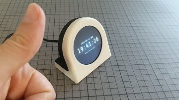 Watch face demo: 3d printed case (M1) for HyperPixel 2.1 Round Touch (Pi Zero) by printminion