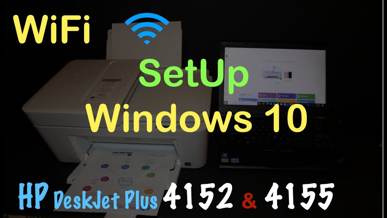 HP DeskJet Plus 4155 Wireless WiFi Direct SetUp !! 