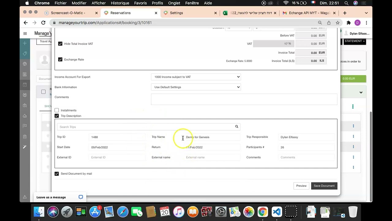 MYT Updates: Invoice settings