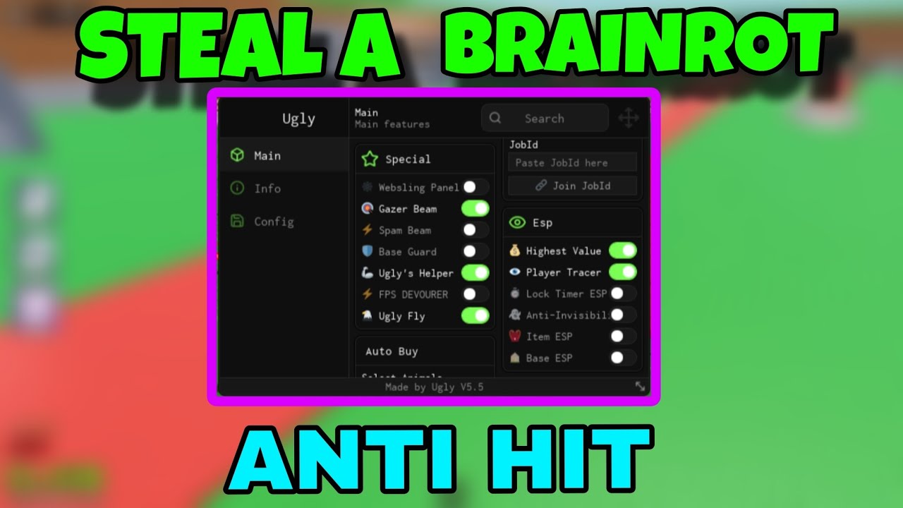 [БЕЗ КЛЮЧА] 🦈 Украдите скрипт Brainrot Float Steal | Anti Hit Esp 🏏 Brainrots (ВЫСОКАЯ ЦЕННОСТЬ) ...