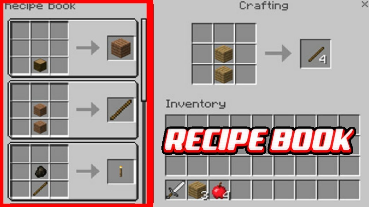 New Recipe Book In Minecraft Pe Addon Review Youtube