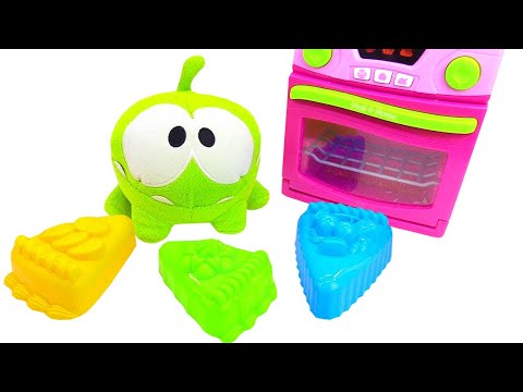 Eğlenceli çocuk Videosu. Om Nom Kek Yapıyor! Play Doh Hamur Oyunları