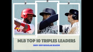 【Just 2 Minutes】MLB Data Top 10 Triples LEADERS (2009~2019)