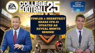 CFB 25: Fowler's New Update + Herbstreit Reveals More Commentary Details |EA Sports College Football