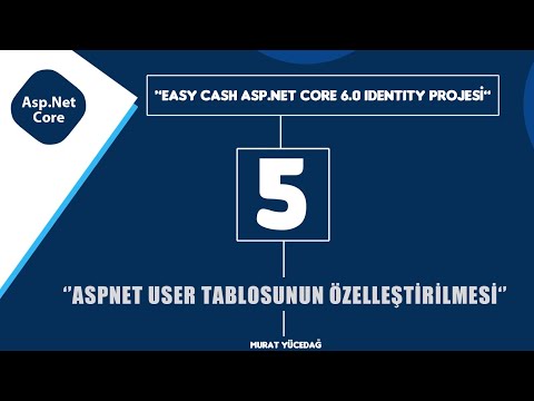 #5 Easy Cash Asp.Net Core 6.0 Identity Projesi - AspNet User Tablosunun Özelleştirilmesi