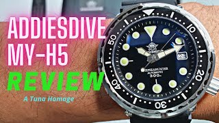 Addiesdive MYH5 REVIEW. An awesome budget Tuna homage!