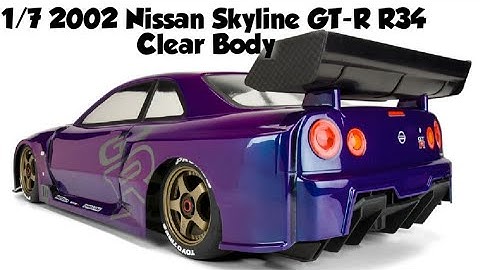 RC Update - 1/7 2002 Nissan Skyline GT-R R34 Clear Body: ARRMA Infraction 6S