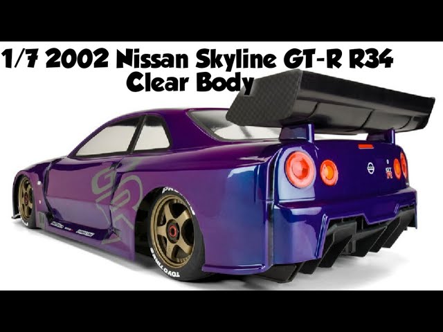 RC Update - 1/7 2002 Nissan Skyline GT-R R34 Clear Body: ARRMA