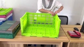 Plastic folding collapsible crate basket for fruits and vegetables
