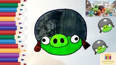 How To Draw A Minion Pig From Angry Birds | How To Draw Angry Birds | Drawing & Coloring