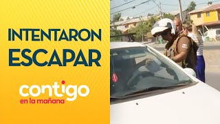 "HICIERON UN CAMBIAZO": Dos conductores se fugaron de fiscalización - Contigo en la Mañana