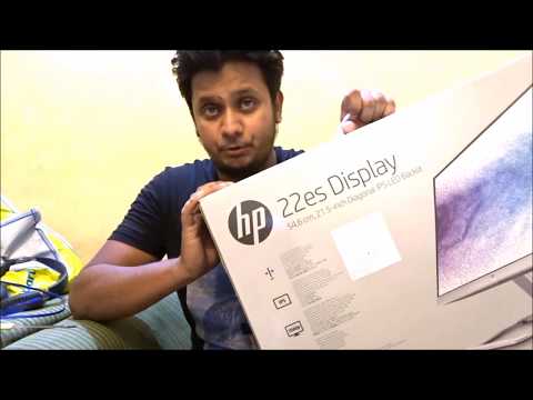 HP 22es monitor full review and unboxing HINDI.