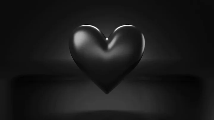 [1 hour]Pulsing Black Heart - Loop able Background/Screensaver[4K][No Sound]