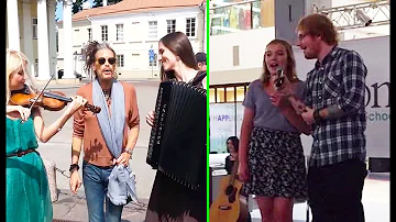 When Celebrities Surprise Street Performers By Singing With Them