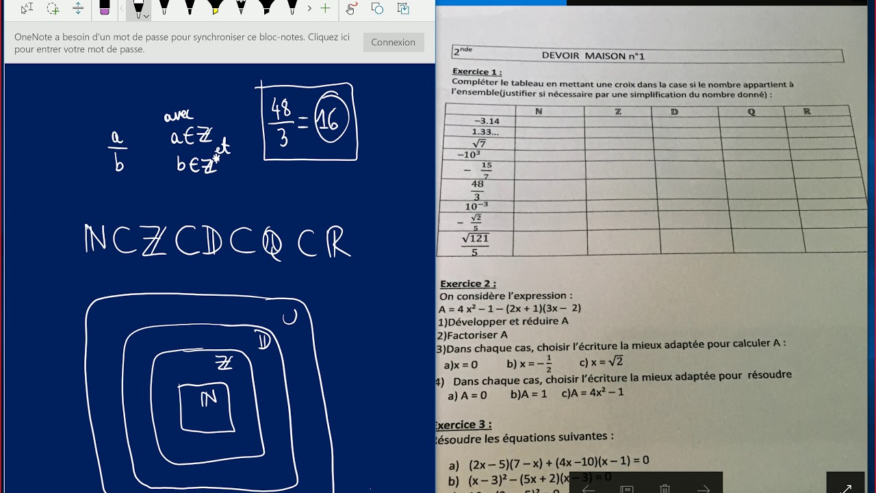 Ensembles de nombres Seconde Exercices corrigés. a YouTube Ensembles de nombres Seconde Exercices corrigés. a YouTube