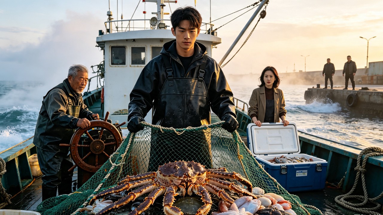 A young man is expelled after being deducted by the boat owner, ventures into the deadly deep sea to catch sky-high king crabs, and crushes the villain's suppression to dominate the fishing port