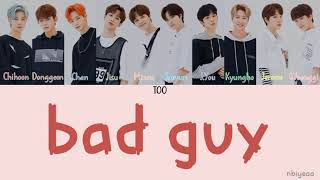 Too 티오오 - Bad Guy Color Coded Lyrics