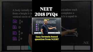 NEET 2018 PYQs | NEET Physics question 456 | how to relate free fall with velocity at lowest point |