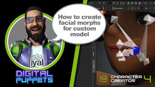 Add facial expressions and Bone weights for jaw and eyes in  Character creator 4