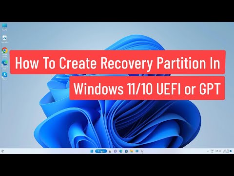 Create Recovery Partition In Windows 11/10 UEFI or GPT