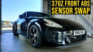 How to Change a front ABS sensor on Nissan 370z (STROBE WARNING) #nissan #370z #fairlady 