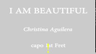 BEAUTIFUL - CHRISTINA AGUILERA - Easy Chords and Lyrics (1st Fret)