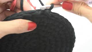 How To Make Crochet Basket T - Shirt Yarn Tutorial