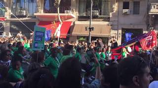 “Aborto legal” - manifestatie in Buenos Aires op de Internationale Vrouwendag 8 maart 2018