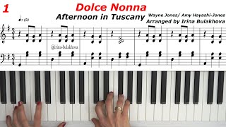 DOLCE NONNA Afternoon in Tuscany  Beautiful Italian Piano Music Sheets Score Free Tutorial Ноты Easy