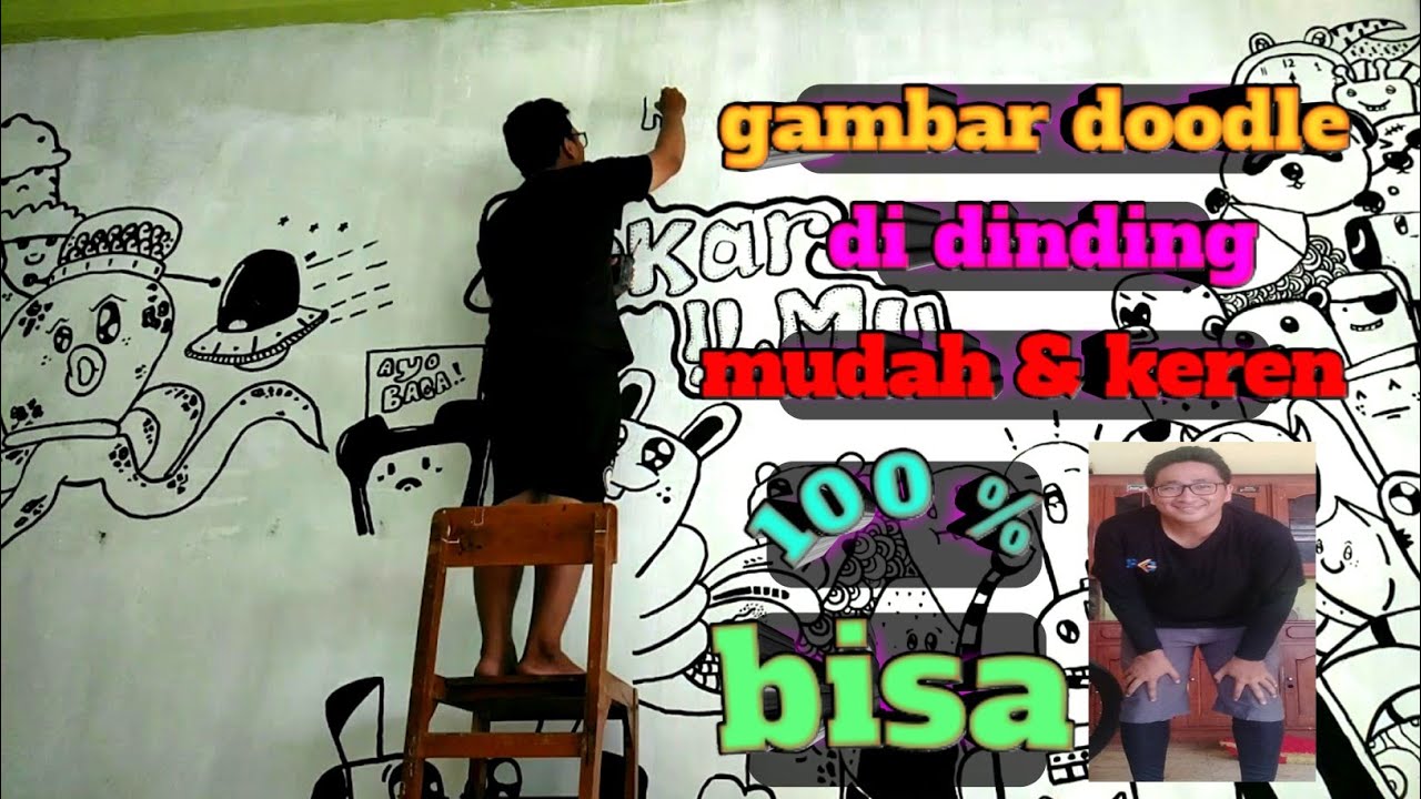 menggambar doodle di dinding YouTube