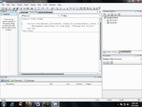 Lesson 1 vb.net making buttion