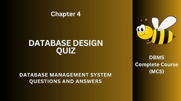 Database Design Quiz Question Answer PDF | Class 9–12 Database Design Notes | DBMS Ch 4 Quiz | App