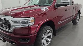 2021 RAM 1500 LIMITED CREW SHORT RAMBOX 4X4 OFFROAD DELMONICO RED 4K WALKAROUND 14361ZA