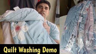 How To Wash Quilt, Blanket, How To Clean Quilt At Washing Machine, #Comforter