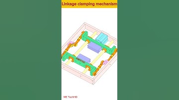 Linkage clamping mechanism #machine #solidwork #design #cad