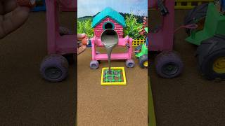 😱 Real Working Mini Tractor Making Cement Pillar | Amazing DIY Construction Machine 🚜#shorts