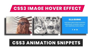 Image hover effect with css3 | CSS3 Animation Snippets | Web Design