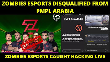 Zombies Esports DisQualified From PMPL Arabia 2021 | Zombies Esports Banned | Zombies Hacking Live