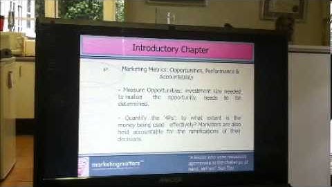 Marketing Matters - Marketing Metrics Training Video Series (Introduction)
