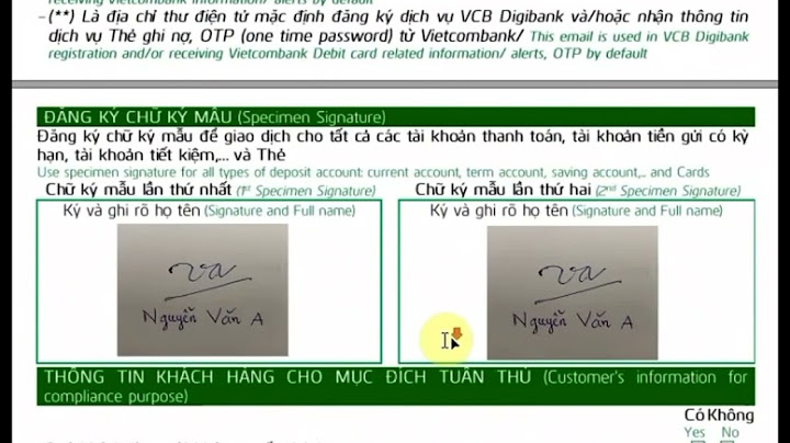 Hướng dẫn khi làm đăng ký thẻ vietcombank năm 2024