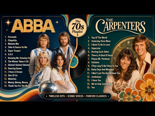 ABBA / Carpenters 新品レコード ABBA & The Carpenters Greatest Hits 70s Timeless - YouTube