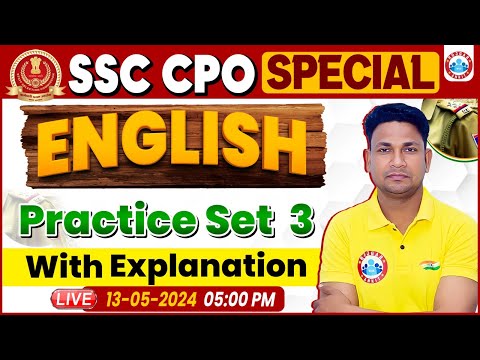 SSC CPO 2024, SSC CPO English Class, SSC CPO English Practice Set 3, SSC CPO English Class Rinku Sir