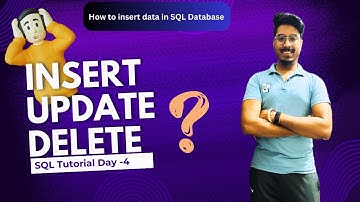 Insert ,Update ,Delete and alter command in SQL | SQL tutorial in hindi - day 4