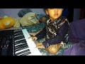 Amazing 16 year old baby girl ayat understand how to play piano keyboard