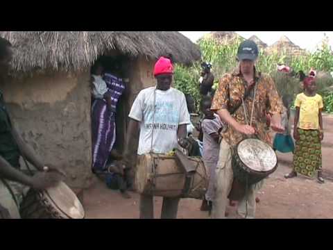 traditional drumming and dancing in a malinke village