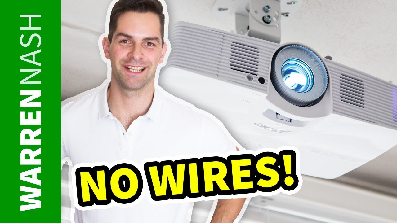 How To Install A Projector On The Ceiling With Mount Hidden Wires Easy Diy By Warren Nash