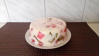 Торт-Желе "Бите скло" з молоком та сметаною/ Літній десерт #186