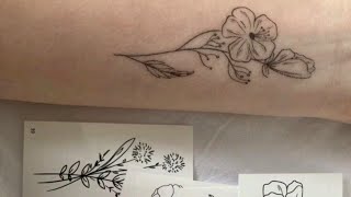 asmr how to put on a tattoo sticker from shein  / طريقة لصق تاتو من شي إن