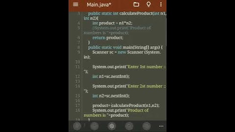 User defined function in java to find product of two numbers